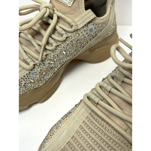 Steve Madden SM NY 90 Rhinestone Sneakers SM49498654 Women’s 9 M Blush MAXIMA - Picture 8 of 15